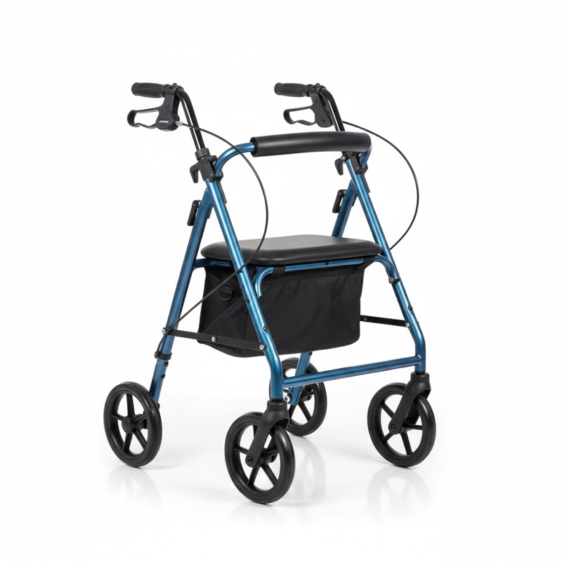 OasisSpace Compact outdoor walker for seniors, lightweight aluminum frame