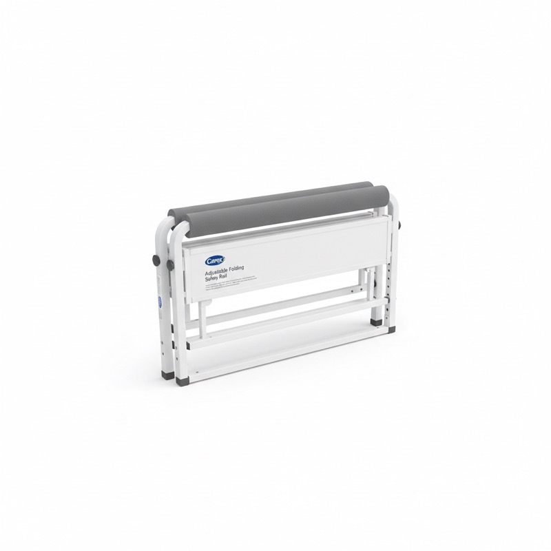 Carex bed rail for seniors with padded grip on white background