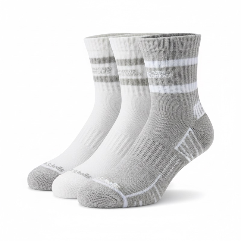 Dr. Scholl's Compression Socks in white and light gray, everyday comfort