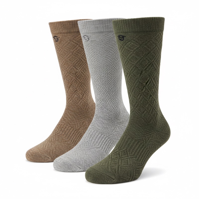 Sockwell Moderate Lifestyle Compression Socks in merino wool, earth tones