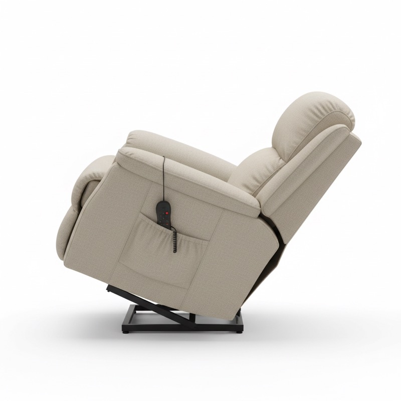 Golden Technologies MaxiComforter power lift recliner in beige fabric